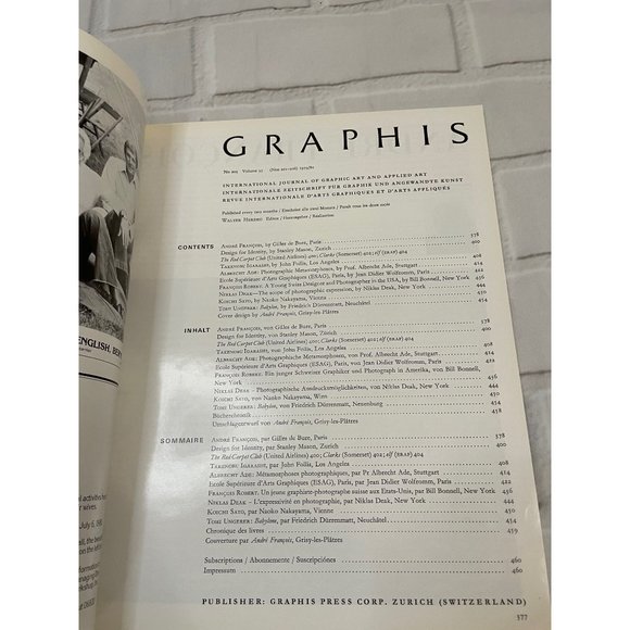 Vintage Graphis Journal of Graphic Art and Applied Art No.205 1979/80 - Picture 5 of 5